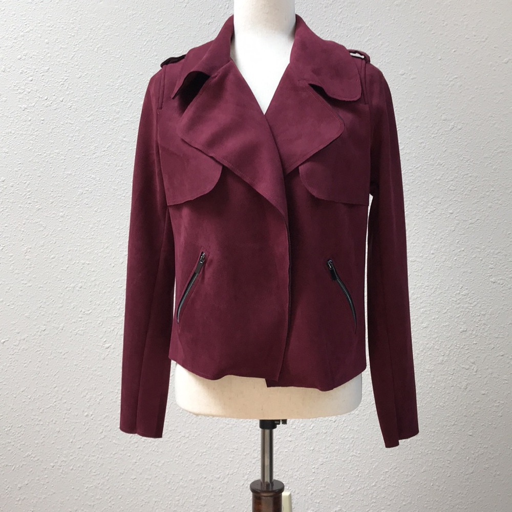 Kut From The Cloth Faux Suede Drape Moto Jacket